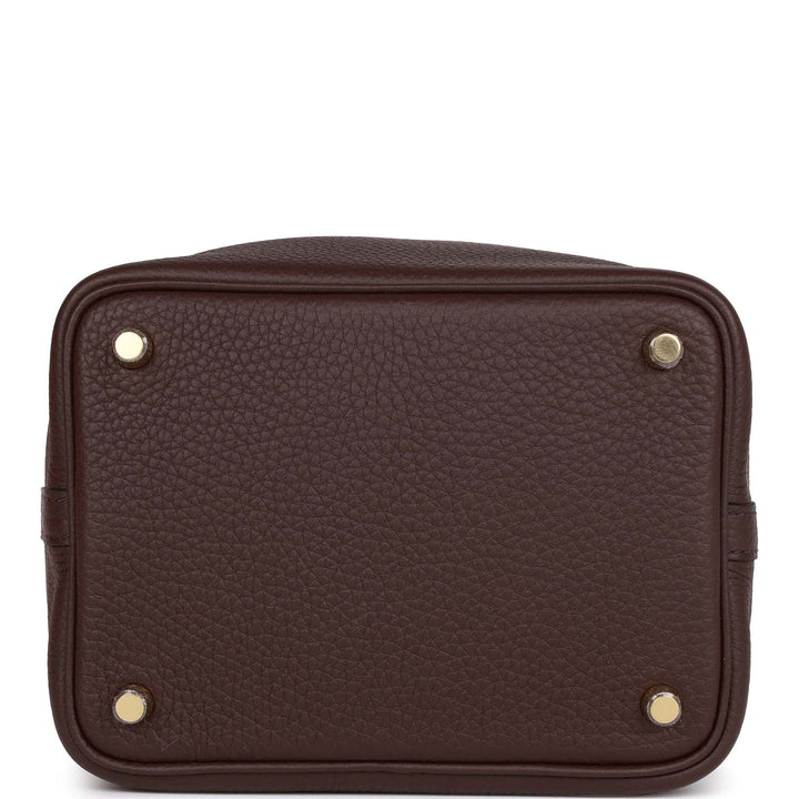 Top quality Hermes Picotin Lock 18 Rouge Sellier Clemence Gold Hardware