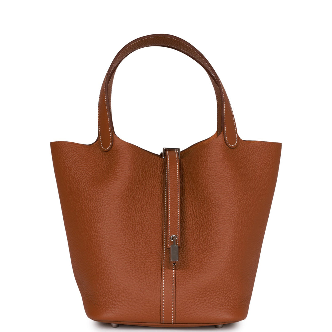 Top quality Hermes Picotin Lock 22 Gold Clemence Palladium Hardware