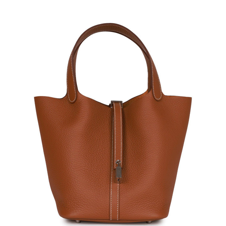 Top quality Hermes Picotin Lock 22 Gold Clemence Palladium Hardware