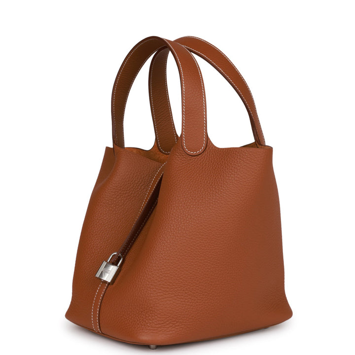 Top quality Hermes Picotin Lock 22 Gold Clemence Palladium Hardware