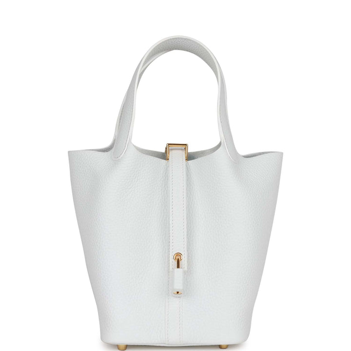 Top quality Hermes Picotin Lock 18 White Clemence Gold Hardware