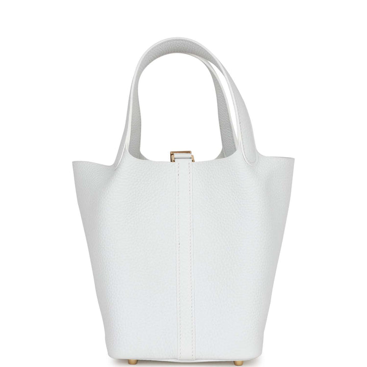 Top quality Hermes Picotin Lock 18 White Clemence Gold Hardware