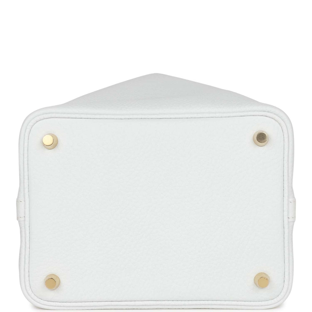 Top quality Hermes Picotin Lock 18 White Clemence Gold Hardware