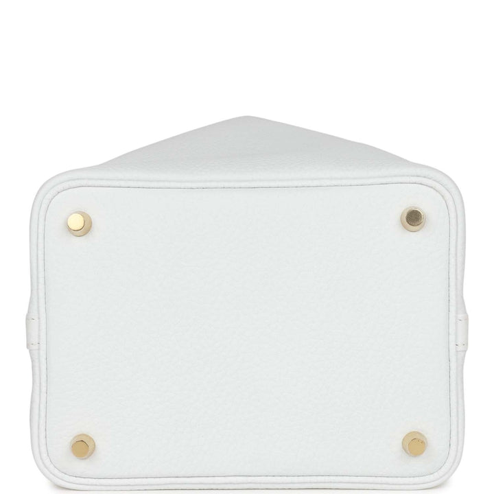 Top quality Hermes Picotin Lock 18 White Clemence Gold Hardware