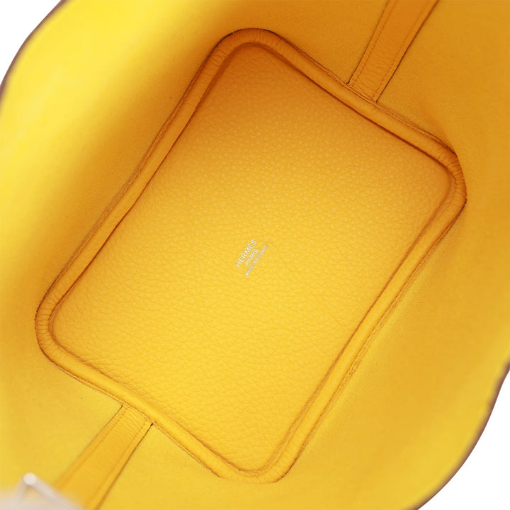 Hermes Picotin Lock 18 Jaune de Naples Clemence Palladium Hardware