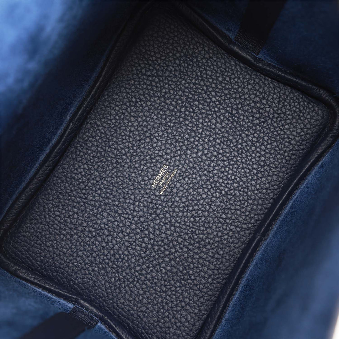 Top quality Hermes Picotin Lock 18 Bleu Nuit Clemence Gold Hardware