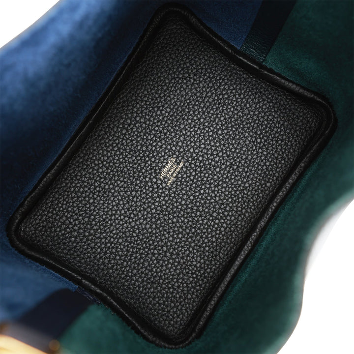 Top quality Hermes Picotin Lock 18 Casaque Vert Cypress, Bleu Nuit and Black Clemence Gold Hardware