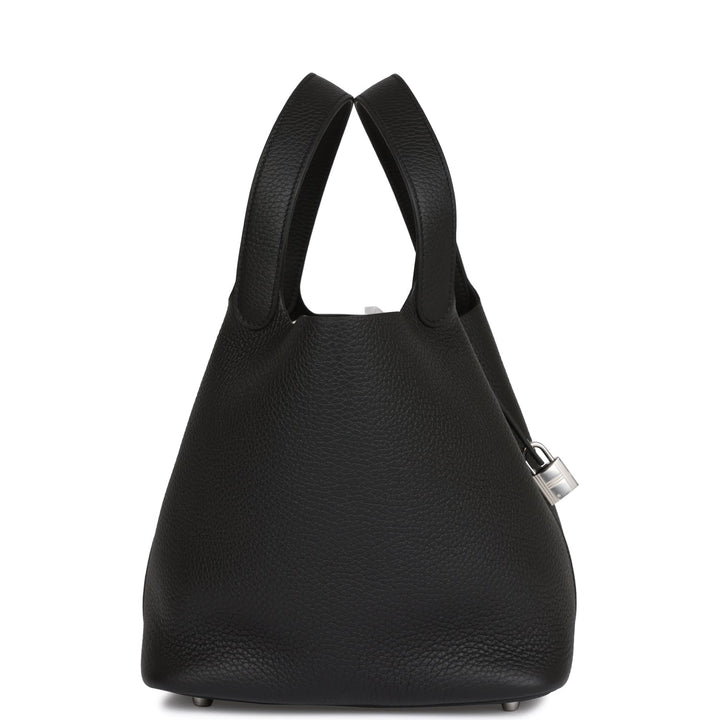 Top quality Hermes Picotin Lock 22 Black Clemence Palladium Hardware