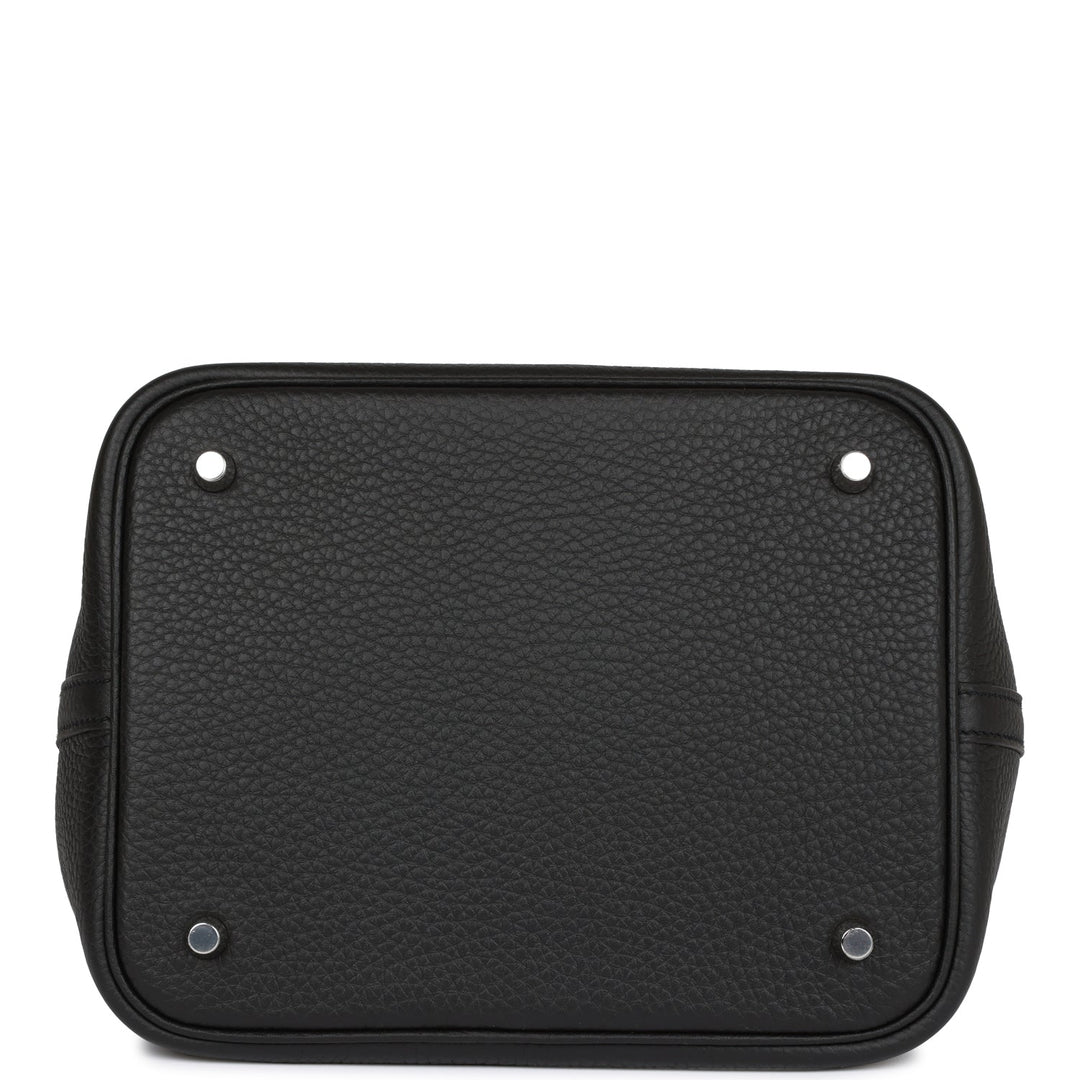 Top quality Hermes Picotin Lock 22 Black Clemence Palladium Hardware
