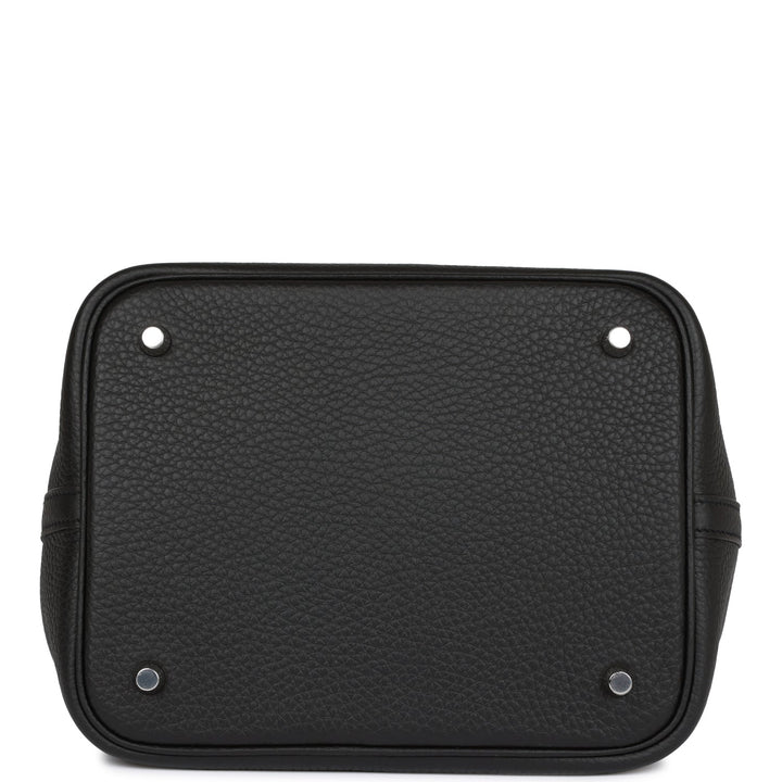Top quality Hermes Picotin Lock 22 Black Clemence Palladium Hardware