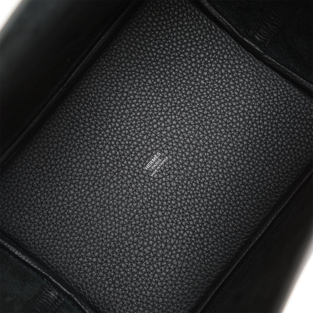 Top quality Hermes Picotin Lock 22 Black Clemence Palladium Hardware