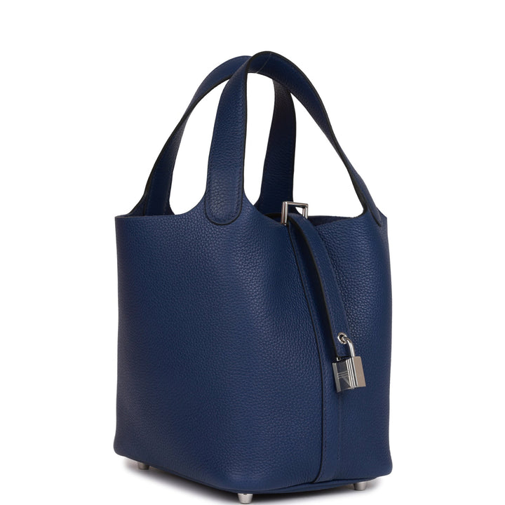 Top quality Hermes Picotin Lock 18 Bleu Saphir Maurice Palladium Hardware