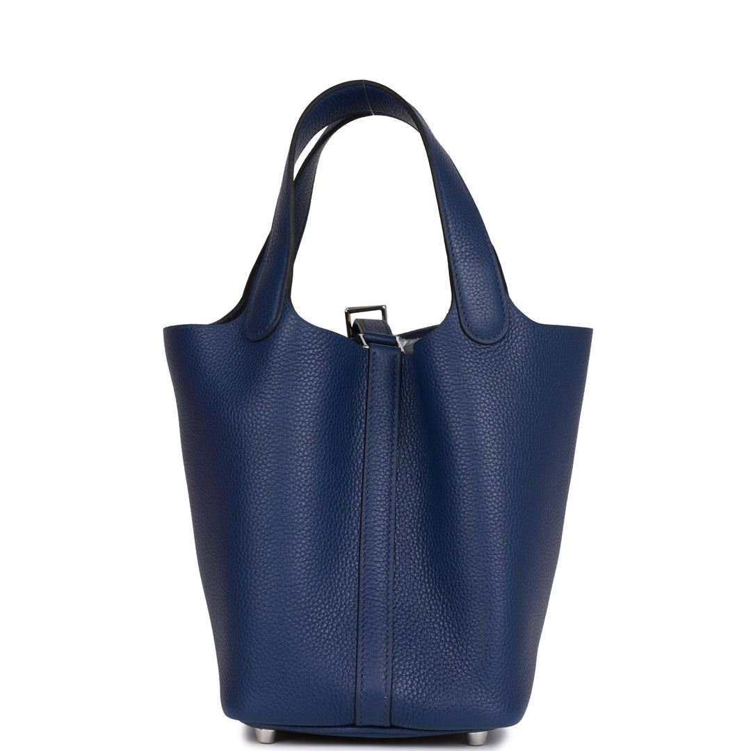 Top quality Hermes Picotin Lock 18 Bleu Saphir Maurice Palladium Hardware