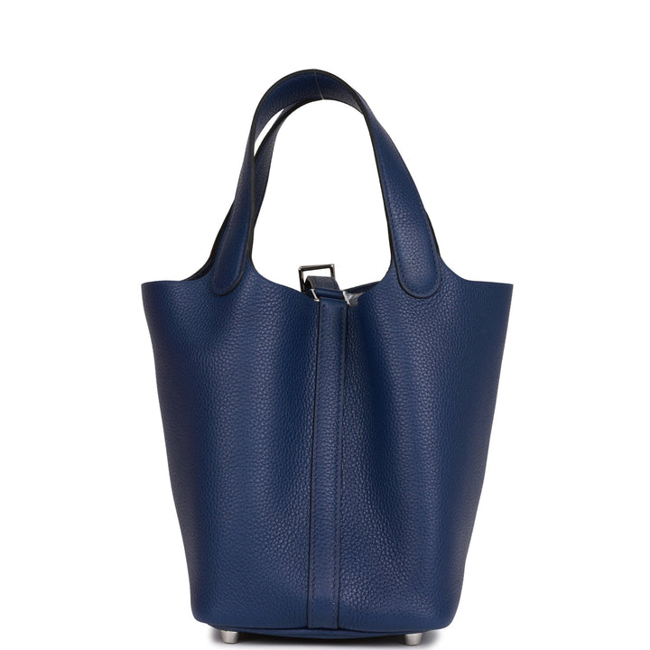 Top quality Hermes Picotin Lock 18 Bleu Saphir Maurice Palladium Hardware