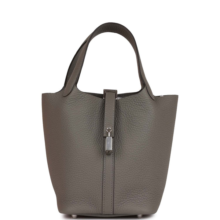 Top quality Hermes Picotin Lock 18 Gris Meyer Clemence Palladium Hardware