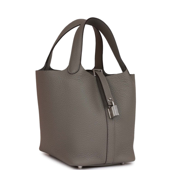 Top quality Hermes Picotin Lock 18 Gris Meyer Clemence Palladium Hardware