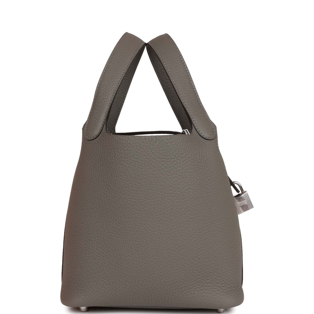 Top quality Hermes Picotin Lock 18 Gris Meyer Clemence Palladium Hardware
