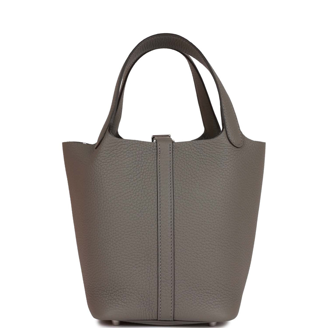 Top quality Hermes Picotin Lock 18 Gris Meyer Clemence Palladium Hardware