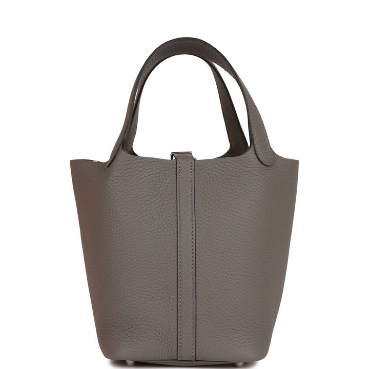 Top quality Hermes Picotin Lock 18 Gris Meyer Clemence Palladium Hardware