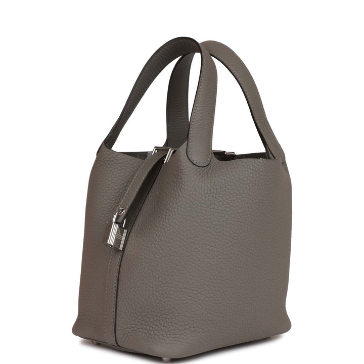 Top quality Hermes Picotin Lock 18 Gris Meyer Clemence Palladium Hardware