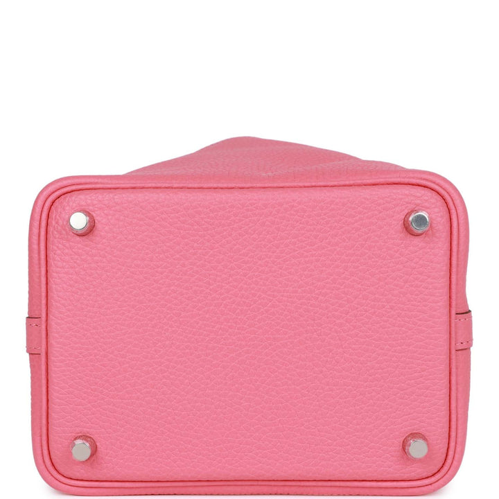 Top quality Hermes Picotin 18 Rose Azalee Clemence Palladium Hardware