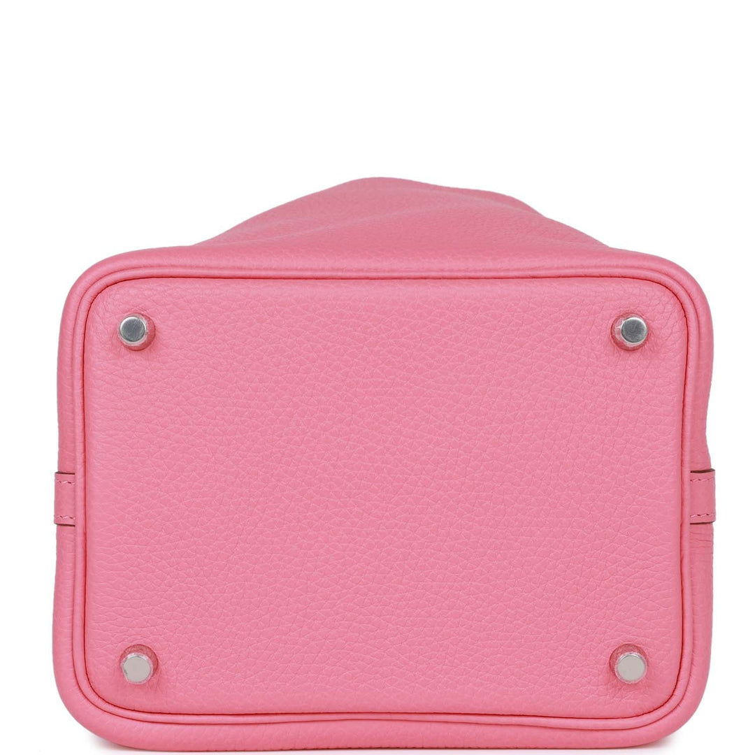 Top quality Hermes Picotin 18 Rose Azalee Clemence Palladium Hardware