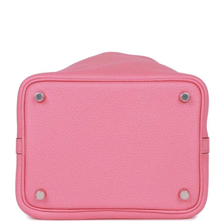 Top quality Hermes Picotin 18 Rose Azalee Clemence Palladium Hardware