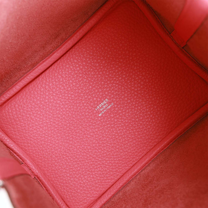Top quality Hermes Picotin 18 Rose Azalee Clemence Palladium Hardware