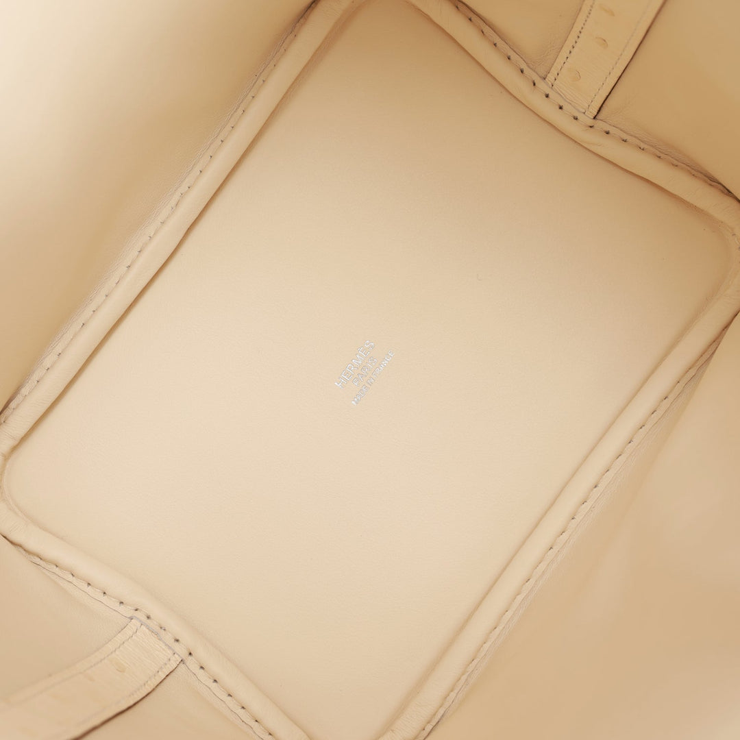 Top quality Hermes Picotin Lock 18 Nata Ostrich Palladium Hardware