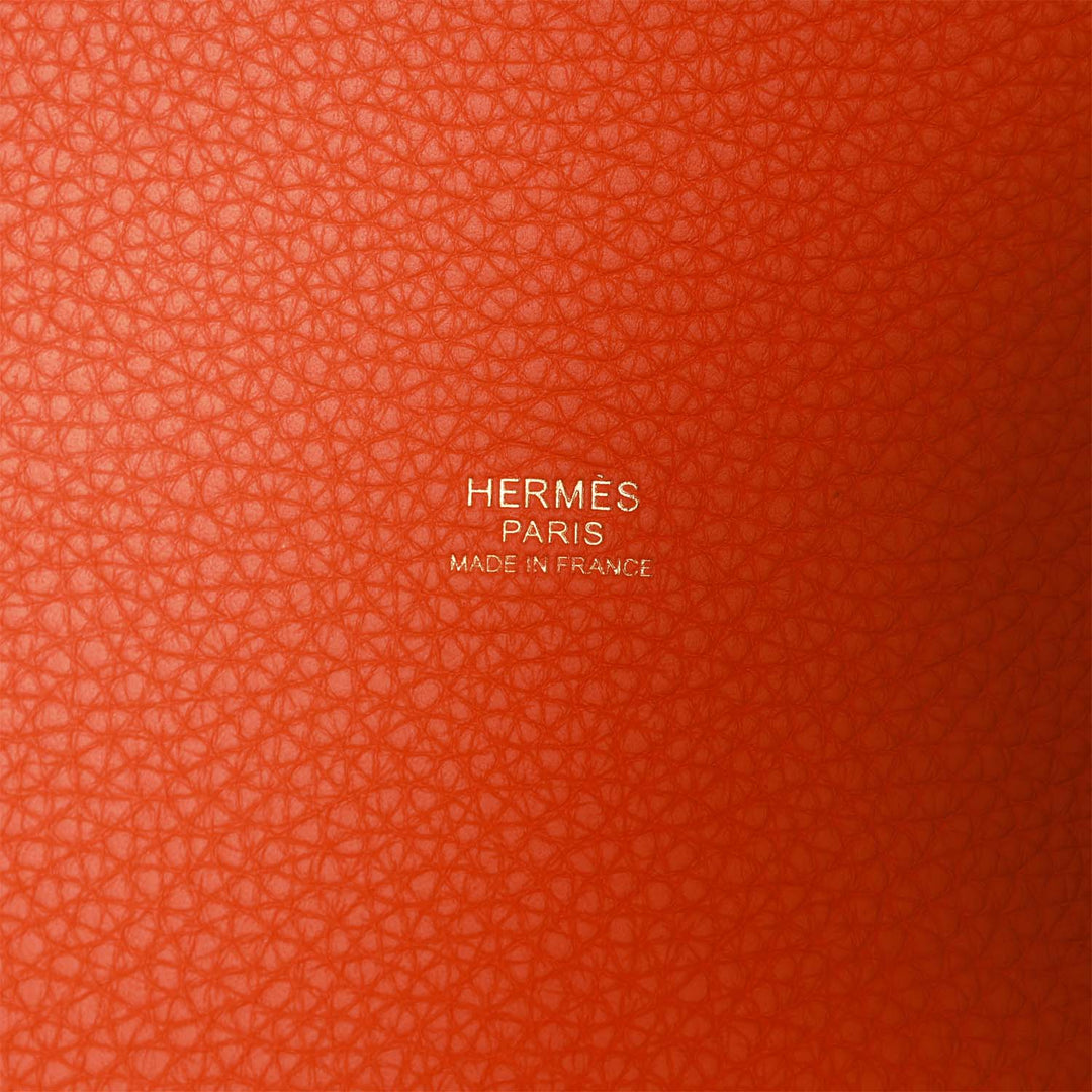 Top quality Hermes Picotin Lock 18 Orange Clemence Gold Hardware