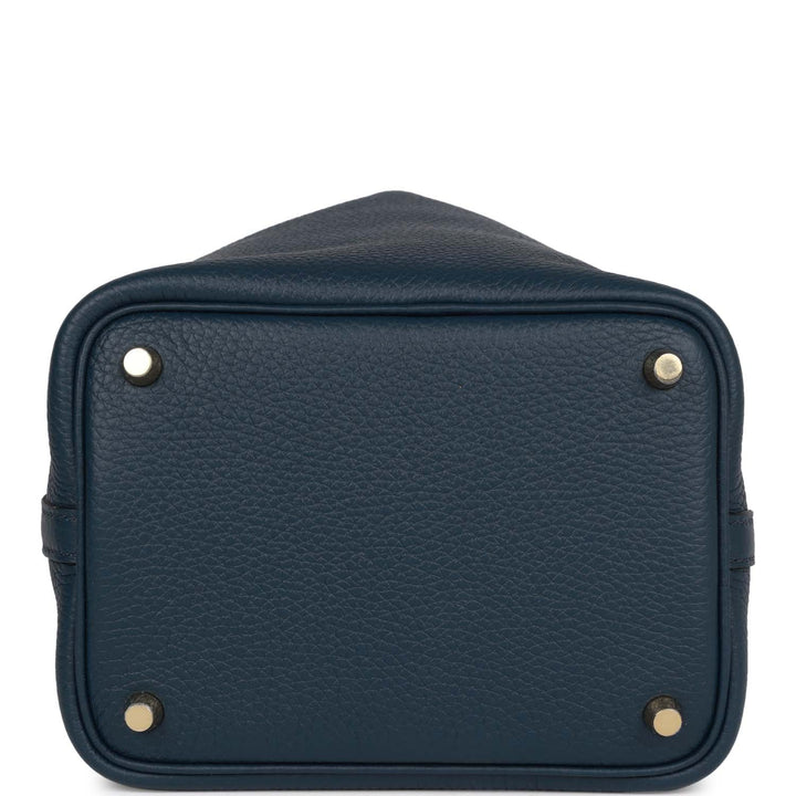 Top quality Hermes Picotin Lock 18 Bleu De Prusse Gold Hardware