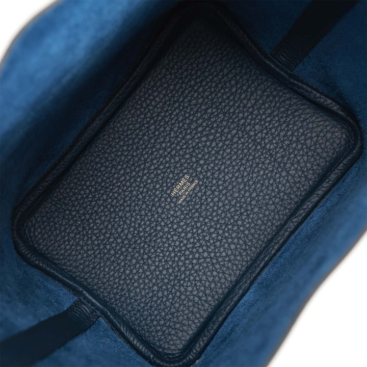 Top quality Hermes Picotin Lock 18 Bleu De Prusse Gold Hardware