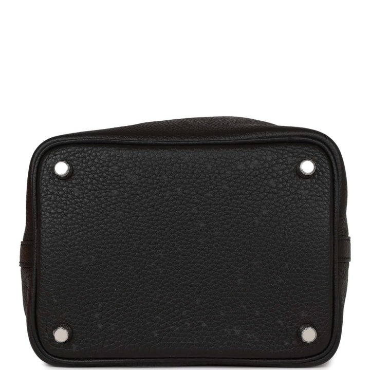 Top quality Hermes Picotin Lock 18 Black Clemence Palladium Hardware