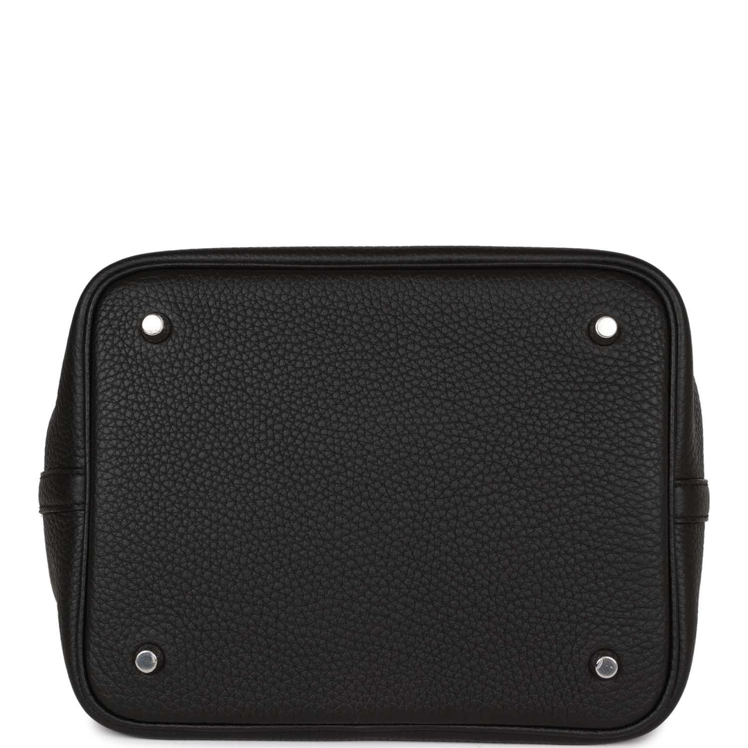 Top quality Hermes Picotin Lock 22 Black Clemence Palladium Hardware