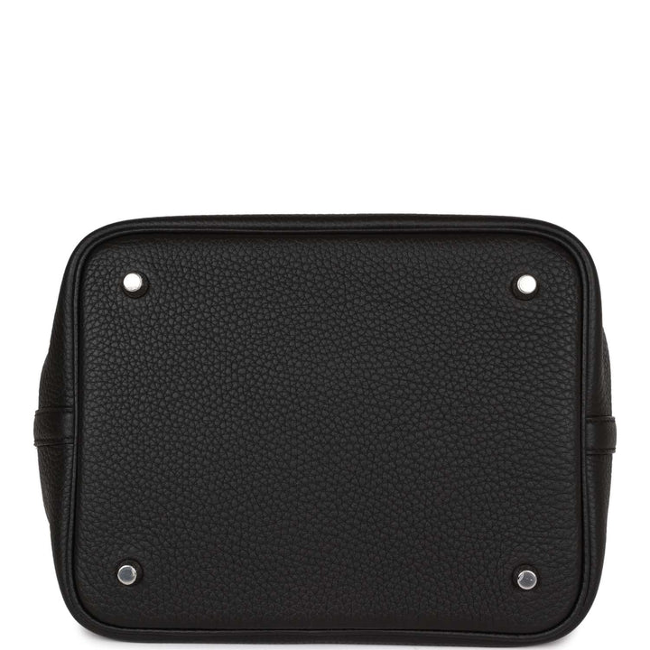 Top quality Hermes Picotin Lock 22 Black Clemence Palladium Hardware