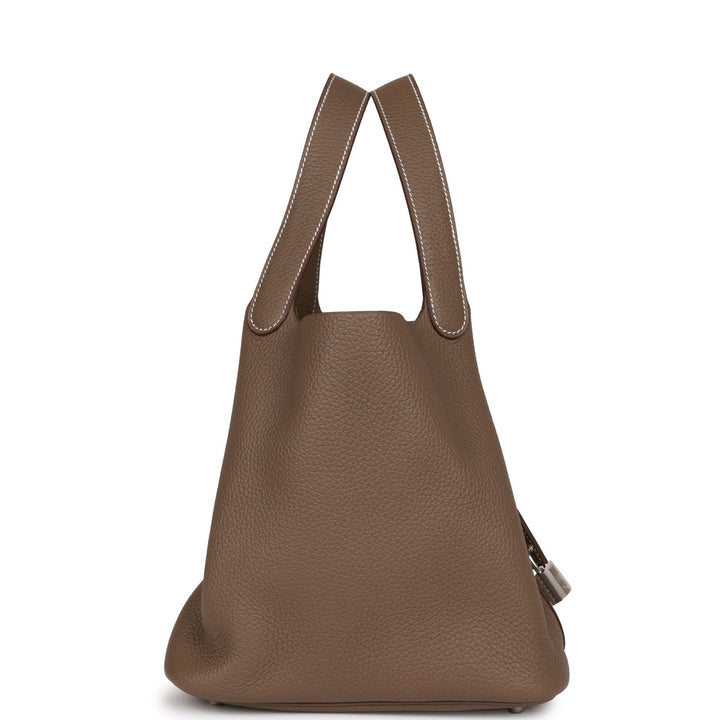 Top quality Hermes Picotin Lock 22 Etoupe Clemence Palladium Hardware