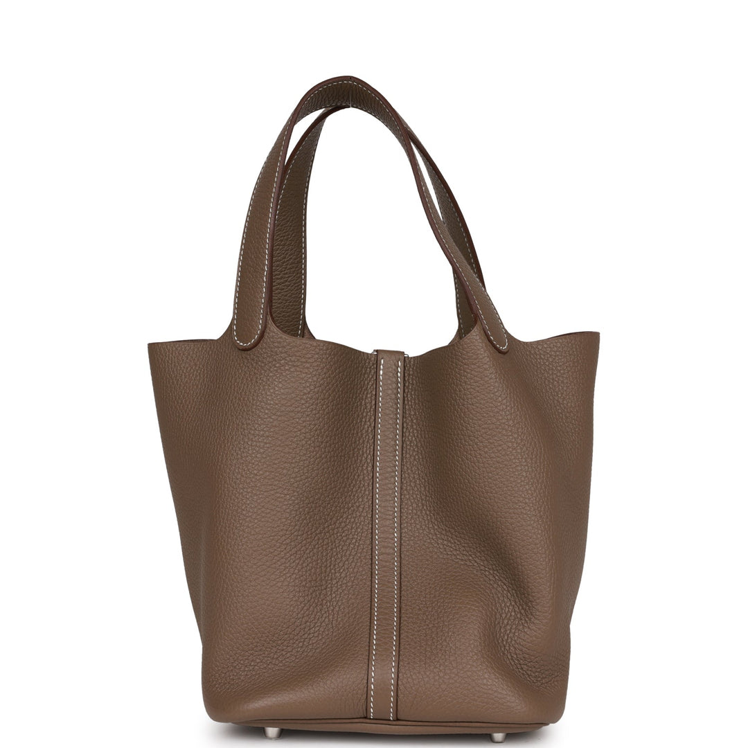 Top quality Hermes Picotin Lock 22 Etoupe Clemence Palladium Hardware