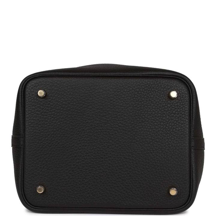 Top quality Hermes Picotin Lock 22 Black Clemence Gold Hardware