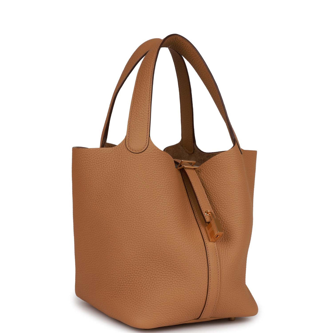 Top quality Hermes Picotin Lock 22 Biscuit Clemence Gold Hardware