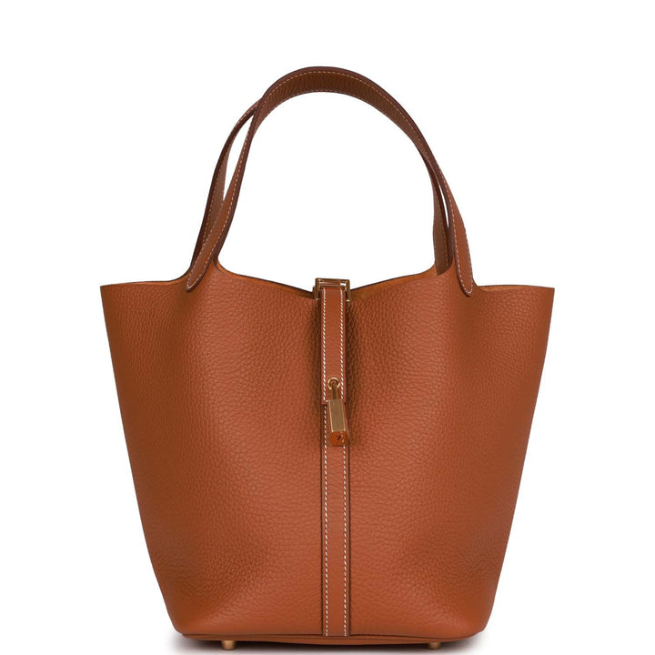 Top quality Hermes Picotin Lock 22 Gold Clemence Gold Hardware