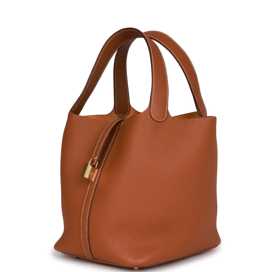Top quality Hermes Picotin Lock 22 Gold Clemence Gold Hardware