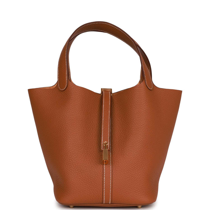 Top quality Hermes Picotin Lock 22 Gold Clemence Gold Hardware