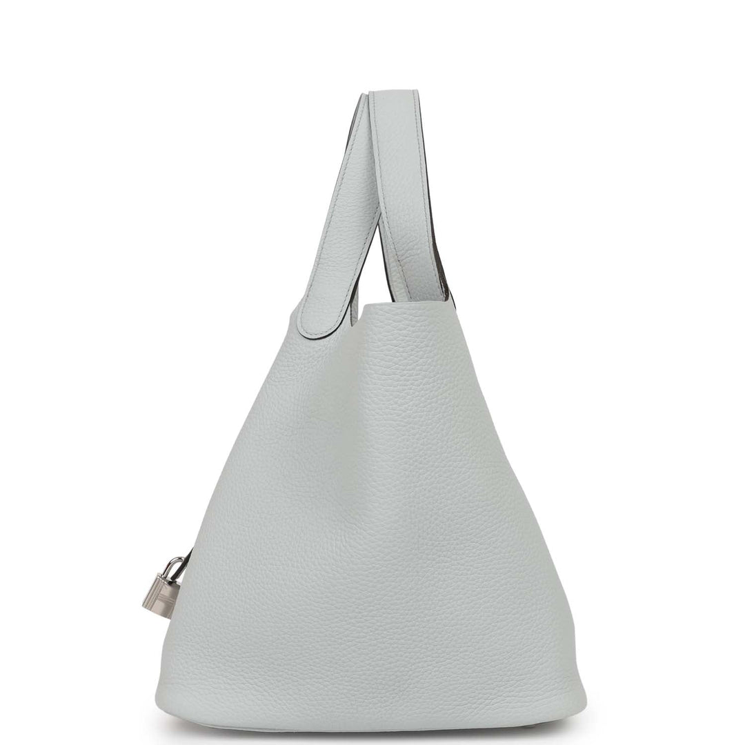 Top quality Hermes Picotin Lock 22 Bleu Pale Clemence Palladium Hardware