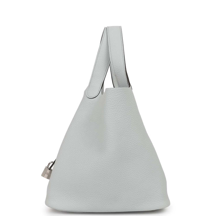 Top quality Hermes Picotin Lock 22 Bleu Pale Clemence Palladium Hardware
