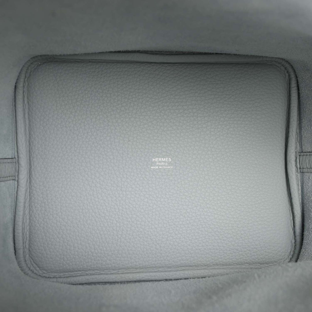Top quality Hermes Picotin Lock 22 Bleu Pale Clemence Palladium Hardware