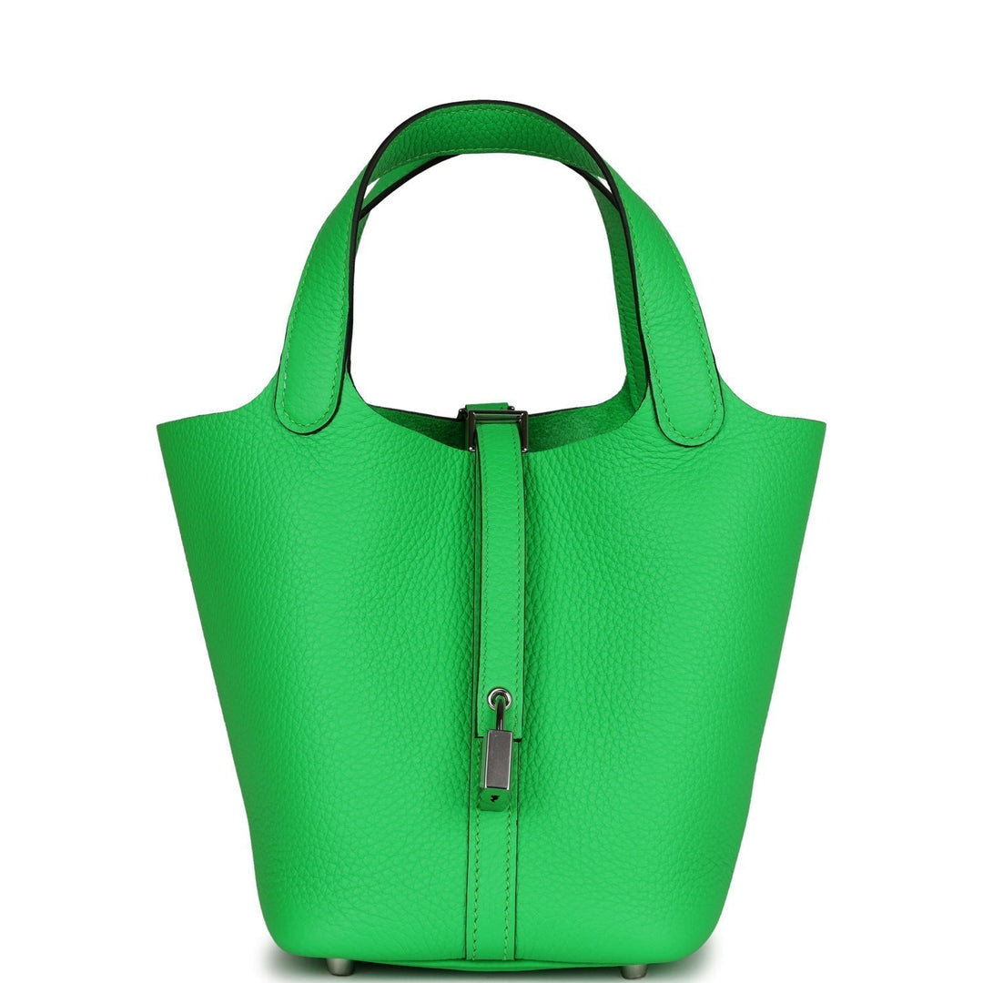 Top quality Hermes Picotin Lock 18 Vert Comics Clemence Palladium Hardware