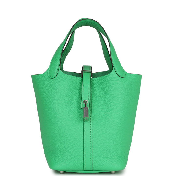 Hermes Picotin Lock 18 Vert Comics Clemence Palladium Hardware