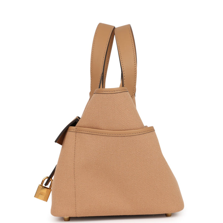 Top quality Hermes Picotin Cargo 18 Chai Swift and Toile Canvas Gold Hardware