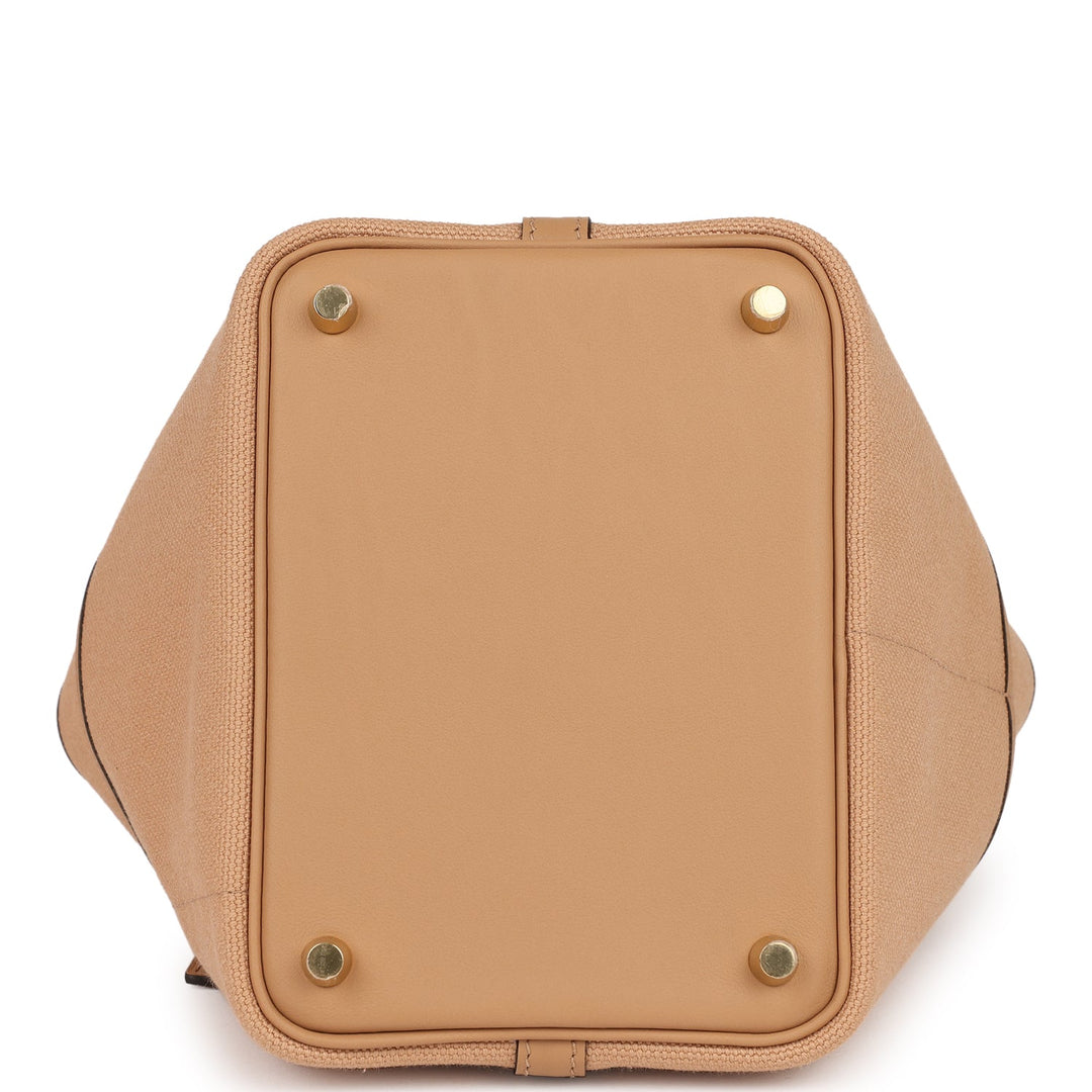 Top quality Hermes Picotin Cargo 18 Chai Swift and Toile Canvas Gold Hardware