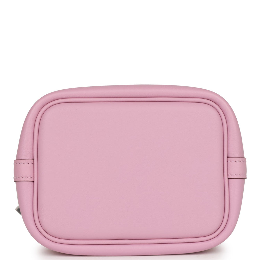 Top quality Hermes Micro Picotin Lock 14 "Lucky Daisy" Mauve Sylvestre Swift Palladium Hardware